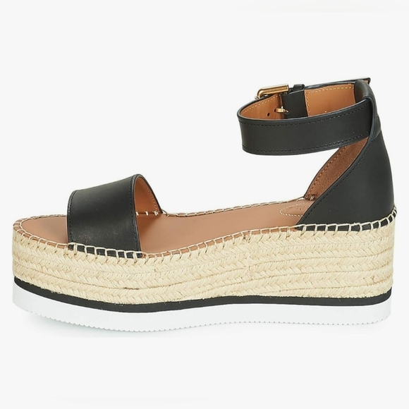 See By Chloé Women's Glyn Ankle Strap Espadrilles Size 8 - Picture 4 of 12